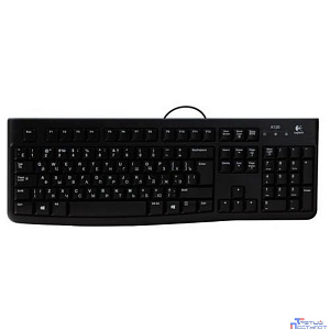 920-002506 Logitech Клавиатура K120 Black USB EER RTL оригинальная заводская гравировка RU/LAT