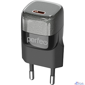 PERFEO Сетевое зарядное устройство с разъемом TYPE-C, GaN, 20W, черный (I4650)