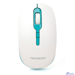 Гарнизон Мышь беспров. GMW-460-2, бело-бирюзовый, 1000 DPI, 2 кн.+ колесо-кнопка