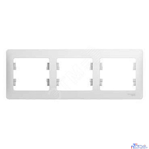Systeme electric GSL000103 GLOSSA 3-постовая РАМКА, горизонтальная, БЕЛЫЙ
