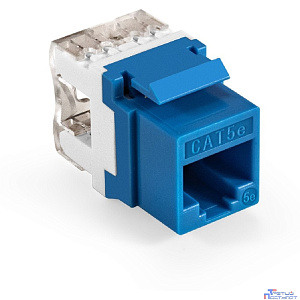 Exegate EX297337RUS Модуль-вставка Keystone Jack RJ-45 ExeGate KJ-8P8C-U-C5e-180-Dual (Кат.5e, неэкранированная, 180 градусов, IDC Krone/110)