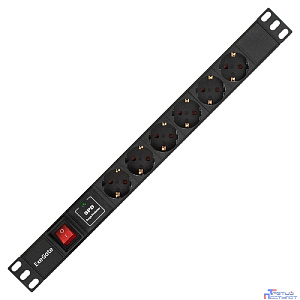 Exegate EX280834RUS Блок розеток ExeGate ServerPro PDU-19H609 Al-6S-C14-2, 19",1U,алюм, 6Schuko, кабель с C14 2м, SPD1