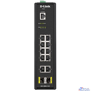 D-Link DIS-200G-12S/A1A PROJ Промышленный управляемый коммутатор 2 уровня с 10 портами 10/100/1000Base-T и 2 портами 1000Base-X SFP