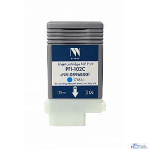 Струйный картридж NV Print PFI-102С (NV-0896B001) Cyan для Canon ImagePROGRAF iPF500/510/600/610 (130 мл)