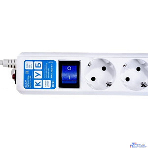 PowerCube PRO Фильтр-удлинитель (SPL(5+1)-16B-P-5М) 5.0 м, LC контур, 16А/3,5кВт, LC контур - подавление В/Ч помех