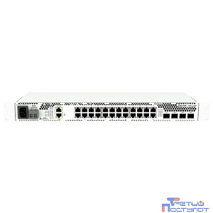 ELTEX MES2324B Ethernet-коммутатор 24 порта 10/100/1000 Base-T, 4 порта 10GBase-R (SFP+)/1000Base-X (SFP), L3, 220V AC, 12DC