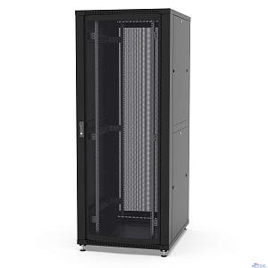 Шкаф напольный 19", 42U Filum FL-NT-42810PP2M-BK NETWORK (ШхГхВ) 800x1000x1987 мм, двери: перфорированная/перфорированная, цвет черный RAL9005