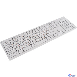 Клавиатура + мышь Oklick 240M White USB cordless slim Multimedia [1091258]
