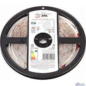 ЭРА Б0035592 Светодиодная лента LS2835 -4,8-60LED-IP65-WW-eco-5m