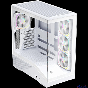 1STPLAYER Корпус GM7 ARGB White / ATX / 4x120mm ARGB fans / GM7-WH-3FN7R-W-1FN7-W