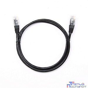 Cablexpert Патч-корд UTP PP12-1M/BK кат.5, 1м, литой, многожильный (черный)