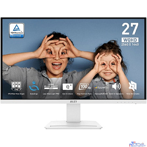 MSI PRO 27" MP273QW E2 белый {IPS 2560x1440 100Hz 1ms 1300:1 400cd 178/178 2xHDMI DisplayPort Tilt VESA} [9S6-3PB69H-054]