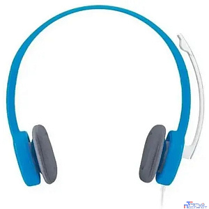 Наушники с микрофоном Logitech H150 синий/белый 1.8м накладные оголовье (981-000454)