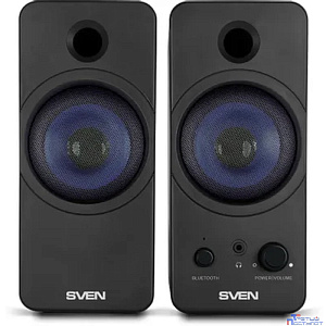 АС SVEN 431, чёрный, USB, акустическая система 2.0, мощность 2x3 Вт(RMS), Bluetooth