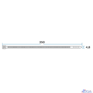 Rexant (67-0351) Стяжка нейлоновая Профессиональная 350x4,8мм, черная (100 шт/уп)