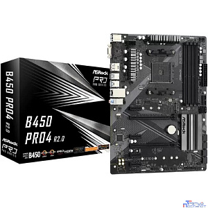 Asrock B450 PRO4 R2.0 {Soc-AM4 AMD B450 4xDDR4 ATX AC`97 8ch(7.1) GbLAN RAID+VGA+HDMI+DP}