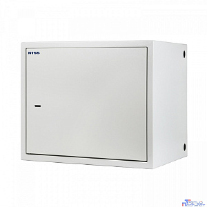 NTSS Шкаф настенный антивандальный распашной NTSS WAR 8U 550*400мм, 2 профиля 19, сварной, серый RAL 7035 NTSS-WAR8U5540