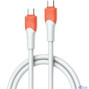 LDNIO LC602C/ USB кабель PD: Type-C--Type-C/ 2m/ 100W/ медь/ Силиконовая оплетка/ Gray&Orange