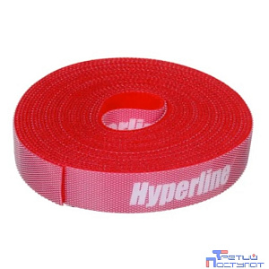 Hyperline WASNR-5x16-RD Лента (липучка) в рулоне, ширина 16 мм, длина 5 м, красная