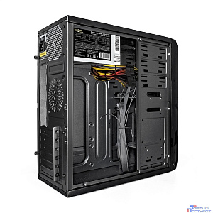 Exegate EX299345RUS Корпус Miditower ExeGate XP-329S-UNS350 (ATX, БП UNS350 с вент. 12см, 2*USB, аудио, черный)