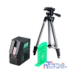 Fubag Уровень лазерный с набором аксессуаров Crystal 20G VH Set {Зеленый увеличенной яркости; 20/50 м с приемником; 1 вертикаль+1 горизонталь, лазерный крест; угол 180 град; точность ±2mm/10m; самовыр