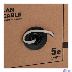 Rexant (01-0154-R) Кабель витая пара F/UTP, CAT 5e, PE, 4PR, 24AWG, OUTDOOR, SOLID, черный, 305м, серия LIGHT, РФ
