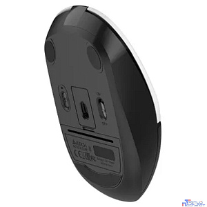 A-4Tech Мышь Fstyler FB12 черный/белый оптическая (1200dpi) беспроводная BT/Radio USB (3but) [1595332]