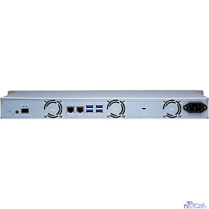 QNAP TS-431XeU-8G Сетевое хранилище, 4 отсека для HDD, 10 GbE SFP+, стоечное исполнение, 1 блока питания. ARM Cortex-A15 Annapurna Labs AL-314 1,7 ГГц, 8 ГБ. Направляющие в комплект поставки не