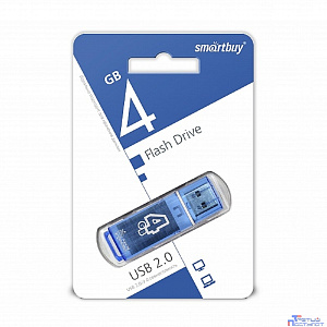 Smartbuy USB Drive 4GB Glossy series Blue (SB4GBGS-B)