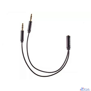 Telecom <TAV205M-0.2M> Кабель-адаптер  2*3.5ST(M)/3.5 ST(F), 0.2м, PRO [7958820049675]