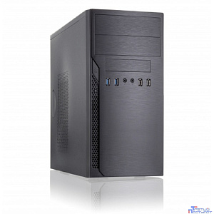 Foxline FL–628-FZ450R-U32 |FL–628-FZ450R-U32| mATX case, black, w/PSU 450W 12cm, w/2xUSB2.0, w/2xUSB3.0 w/pwr cord, w/o FAN