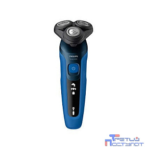 Бритва роторная Philips S5466/17 реж.эл.:3 питан.:аккум. синий/черный