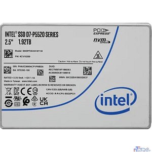 Intel SSD D7-P5520 Series, 1.92TB, U.2(2.5" 15mm), NVMe, PCIe 4.0 x4, TLC, SSDPF2KX019T1M1