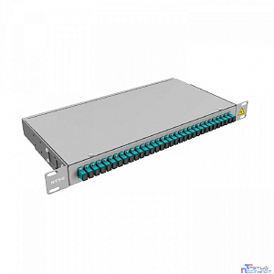 NTSS Кросс 19" NTSS PREMIUM, предсобранный 1U, 32 порта SC/UPC 50/125 мкм ОМ3, (сплошная панель, розетки, сплайс, КДЗС, пигтейлы) NTSS-RFOB-PM-1U-32-SC/U-503-SP1.5G0A