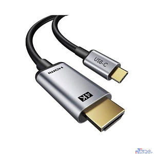 Bion Переходник USB Type-C - HDMI (M/F), 4K@60Hz, металлический корпус, 0.10 м [BXP-A-USBCM-HDMIF-M]