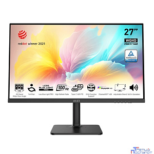 MSI PRO 27" MD272QXP черный {IPS 2560x1440 100Hz 16:9 300cd 178/178 HDMI DisplayPort USB HAS Pivot} [9S6-3PB19H-233]