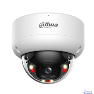 DAHUA DH-IPC-HDBW3449EP-S-IL-0280B Уличная купольная IP-видеокамера 4Мп; 1/2.9” CMOS; объектив 2.8мм; ИК  40м, LED 40м; IP67, IK10; металл