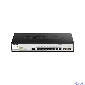 D-Link DGS-1210-10/ME/B2A Управляемый L2 коммутатор с 8 портами 10/100/1000Base-T и 2 портами 1000Base-X SFP