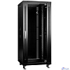 CABEUS SH-05C-27U60/60-BK Шкаф телекоммуникационный 19" напольный 27U 600x600x1388mm (ШхГхВ) передняя стеклянная и задняя спло