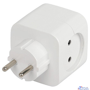 ЭРА Б0049531 Разветвитель электрический SP-2-USB-W на 2 розетки 220V + 2xUSB 2400mA, без заземл 10А (белый)