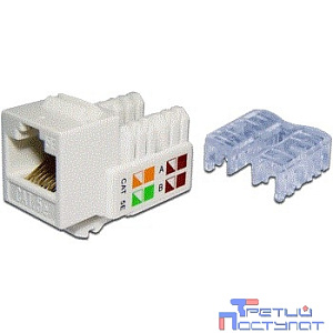 Модуль Lanmaster TWT-OK45UTP/5E-WH информ. KeystoneRJ45 кат.5E UTP бел. (упак.:1шт)