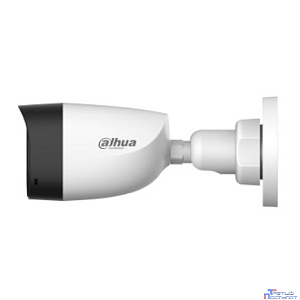 DAHUA DH-HAC-HFW1500CLP-IL-A-0360B-S2 Уличная цилиндрическая HDCVI-видеокамера с интеллектуальной двойной подсветкой 5Мп, объектив 3.6мм, ИК 20м, LED 20м, IP67, корпус: металл, быстрый монтаж