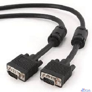 Gembird/Cablexpert CC-PPVGA-10-B, Кабель VGA Premium , 15M/15M, 3.0м, черный, тройной экран, феррит.кольца