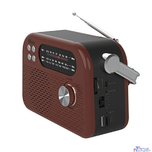 RITMIX RPR-045 CHOCOLATE {Радиоприёмник портив. 3хдиапазонный FM/AM/SW, Bluetooth v.5.3, воспроизв. с USB и с карт пам. micro SD (до 32Gb)}