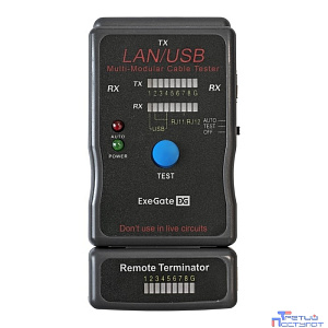 Exegate EX293160RUS Тестер сетевой ExeGate EX-T5448 для RJ-45/RJ-11/RJ-12/USB