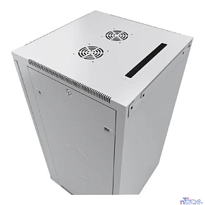 Cabeus SH-05F-18U60/45-R Шкаф телекоммуникационный настенный разобранный 19" 18U 600x450x901mm (ШхГхВ) дверь стекло, цвет серый (RAL 7035)