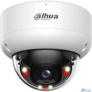 DAHUA DH-IPC-HDBW3449EP-AS-IL-0280B Уличная купольная IP-видеокамера 4Мп, 1/2.9” CMOS, объектив 2.8мм, видеоаналитика, микрофон, ИК 40м  , LED 40м , IP67, IK10, металл