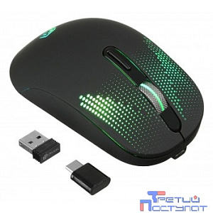 Мышь Oklick 636LWC черный оптическая (1600dpi) беспроводная USB/USB-C для ноутбука (6but) [1158065]