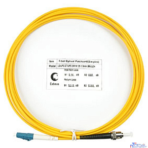 Cabeus FOP(s)-9-LC-ST-3m Шнур оптический simplex LC-ST 9/125 sm 3м LSZH
