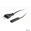 Cablexpert Кабель питания для ноутбуков, аудио/видео техники 1,8м, VDE, 2-pin, черный, пакет" (PC-184-VDE-1.8M)